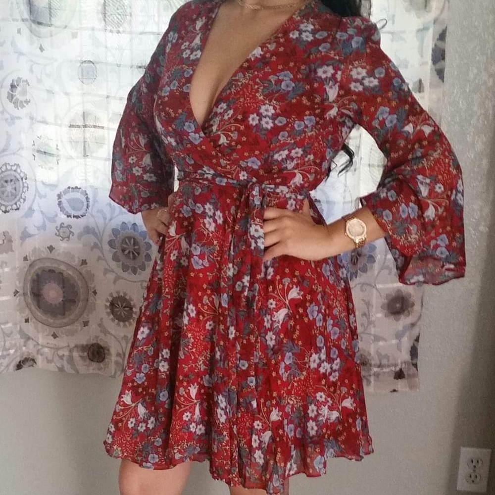 Floral dress.